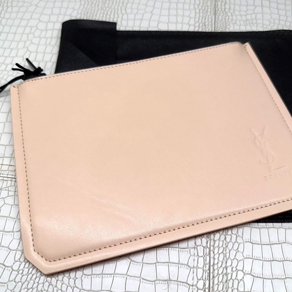 Yves Saint Laurent Beaute YSL Rose/Pink Makeup Bag Pouch case clutch envelope - Picture 1 of 11